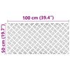 vidaXL Plaques à damier 4 pcs Argent 100 x 50 cm Aluminium