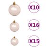 vidaXL Arbre de Noël artificiel pré-éclairé et boules vert 210 cm PVC