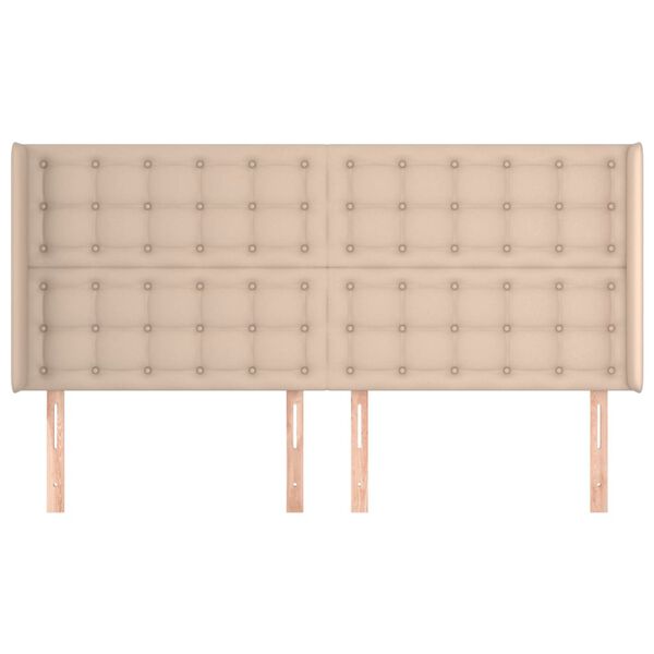 vidaXL T&ecirc;te de lit avec oreilles Cappuccino 183x16x118/128 cm