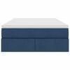 vidaXL Lit avec rangement et matelas Bleu 120 x 200 cm Polyester