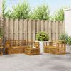 vidaXL Ensembles de canap&eacute;s 6 pcs Naturel Bois d'Acacia Massif
