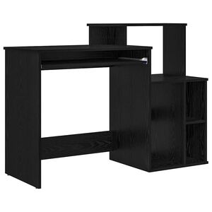 vidaXL Bureau Ch&ecirc;ne noir 120,5 x 44 x 88,5 cm Bois d'ing&eacute;nierie