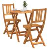 vidaXL Ensemble bistrot 3 pcs Marron Bois d'acacia massif