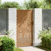vidaXL Portail de jardin 85x175 cm acier corten conception d'herbe