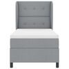 vidaXL Lit &agrave; ressorts avec matelas Gris clair 90 x 200 cm tissu