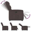 vidaXL Fauteuil inclinable &eacute;lectrique marron fonc&eacute; tissu