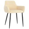vidaXL Chaises &agrave; manger lot de 2 Cr&egrave;me Velours