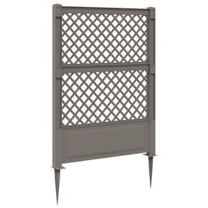 vidaXL Trellis avec pique Gris 99 x 6 x 165 cm PP