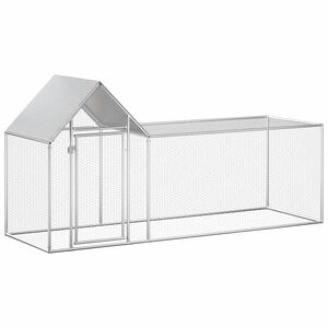 vidaXL Poulailler 3 x 1 x 1,5 m Acier galvanis&eacute;