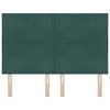 vidaXL T&ecirc;te de lit avec t&ecirc;te de lit Vert fonc&eacute; 144 cm Velours