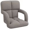 vidaXL Chaise de sol r&eacute;glable avec accoudoir Taupe Tissu