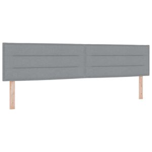 vidaXL T&ecirc;te de lit Gris clair 200 cm tissu