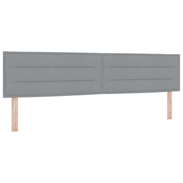 vidaXL T&ecirc;te de lit Gris clair 200 cm tissu