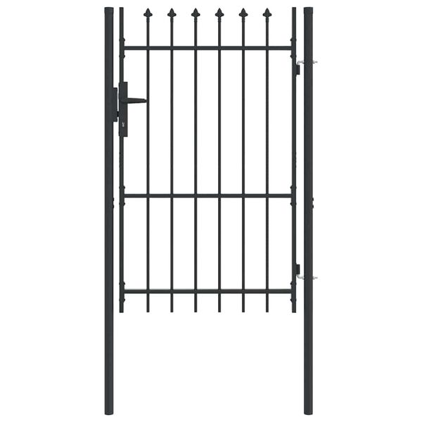 vidaXL Porte de Clôture Gris 100 x 150 cm Acier revêtu de poudre