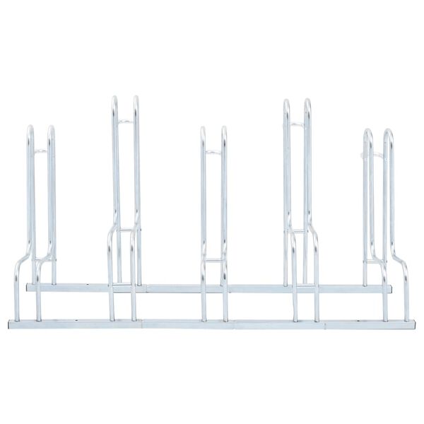 vidaXL Support de vélo au sol autoportant pour 5 vélos acier galvanisé