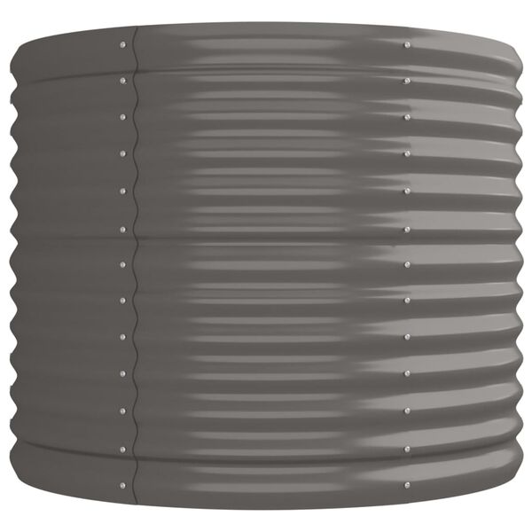 vidaXL Lit surélevé de jardin Acier galvanisé 224x80x68 cm gris