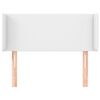 vidaXL T&ecirc;te de lit avec oreilles Blanc 93x16x78/88 cm Similicuir