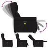 vidaXL Fauteuil inclinable de massage &eacute;lectrique Noir Tissu