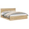 vidaXL Cadre de lit Ch&ecirc;ne Sonoma 200 x 200 cm Bois Ing&eacute;nierie