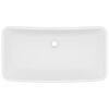 vidaXL Lavabo de luxe rectangulaire Blanc mat 71x38 cm C&eacute;ramique