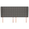 vidaXL Tête de lit avec oreilles Gris 183x23x118/128 cm Similicuir