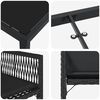 vidaXL Ensemble de salle à manger pour jardin 5 pcs Noir polyrotin