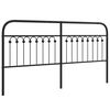 vidaXL T&ecirc;te de lit de remplacement m&eacute;tal noir 180 cm