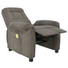 vidaXL Fauteuil de massage Gris fonc&eacute; Tissu microfibre