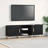vidaXL Meuble TV Ch&ecirc;ne noir 150 x 30 x 50 cm Bois d'ing&eacute;nierie