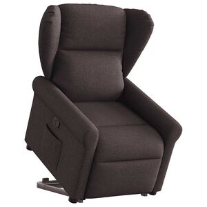 vidaXL Fauteuil inclinable marron fonc&eacute; tissu