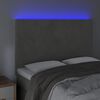 vidaXL T&ecirc;te de lit &agrave; LED Gris clair 144x5x118/128 cm Velours