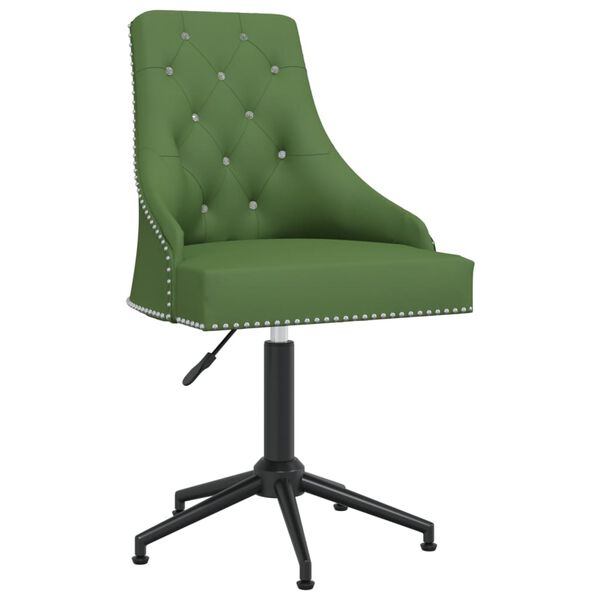 vidaXL Chaises pivotantes &agrave; manger lot de 2 Vert fonc&eacute; Velours