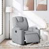 vidaXL Fauteuil inclinable électrique Gris clair Tissu