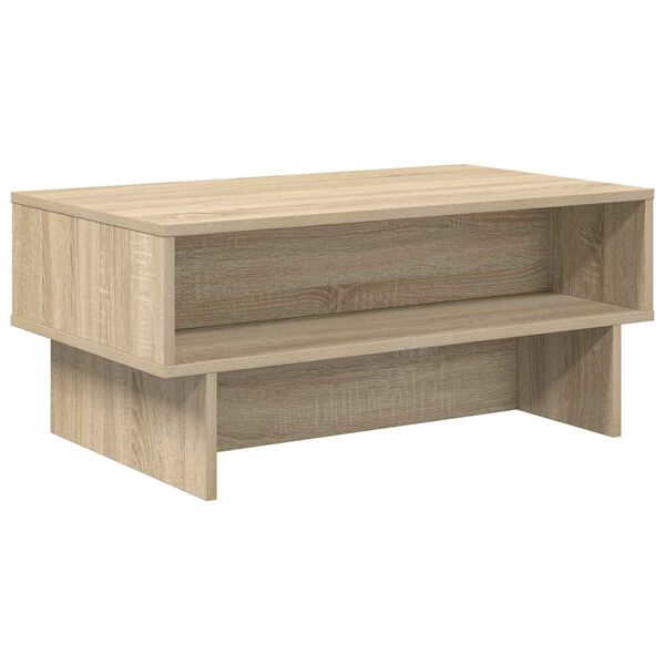 vidaXL Table basse Ch&ecirc;ne Sonoma 80 x 46 x 35 cm Bois d'ing&eacute;nierie