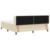 vidaXL Lit boxspring avec matelas Cr&egrave;me 180 x 200 cm tissu