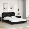 vidaXL Cadre de lit avec LED sans matelas Hvar noir 140x190 cm
