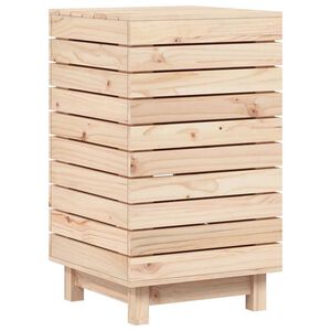 vidaXL Panier &agrave; linge 44x44x76 cm bois massif de pin