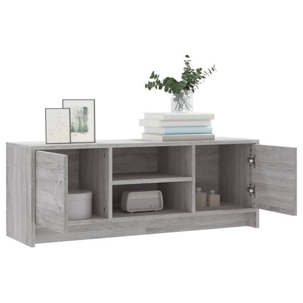 vidaXL Meuble TV sonoma gris 102x30x37,5 cm bois d'ingénierie