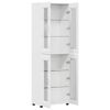 vidaXL Haut Armoire avec porte FLORIN Blanc brillant 60 x 35 x 182 cm