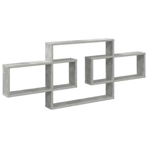 vidaXL &Eacute;tag&egrave;re Murale Gris b&eacute;ton 130 x 10 x 50 cm