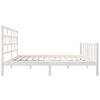 vidaXL Cadre de lit sans matelas blanc bois massif 160x200 cm