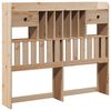 vidaXL Lit biblioth&egrave;que sans matelas 135x190 cm bois de pin massif