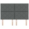 vidaXL T&ecirc;te de lit Gris 144 cm tissu