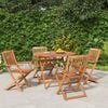 vidaXL Ensemble &agrave; manger de jardin 5 pcs Bois d'acacia solide