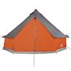 vidaXL Tente familiale tipi 12 personnes gris et orange imperm&eacute;able