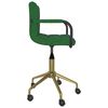 vidaXL Chaise pivotante de bureau Vert fonc&eacute; Velours
