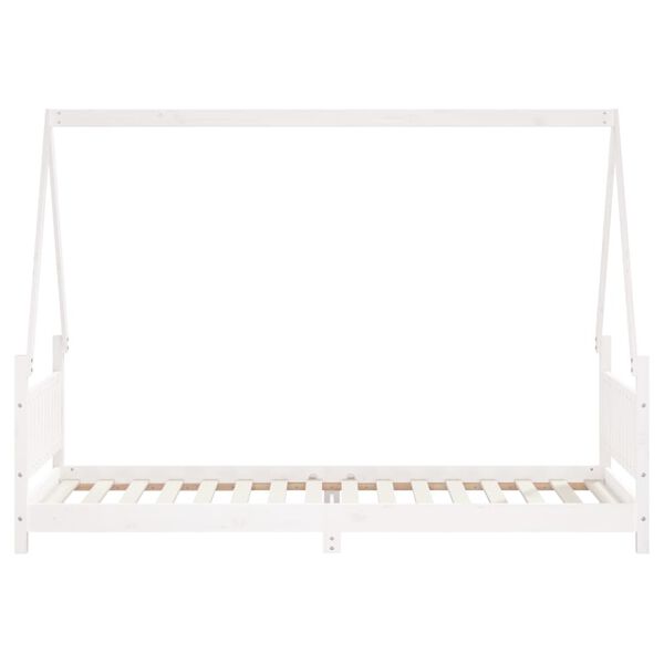 vidaXL Cadre de lit pour enfants blanc 80x200 cm bois de pin massif