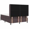vidaXL Lit &agrave; ressorts avec matelas Marron fonc&eacute; 140 x 190 cm tissu