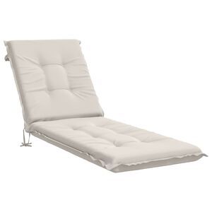 vidaXL Coussin de transat GEMERT 100 % polyester Blanc 190 x 50 x 9 cm