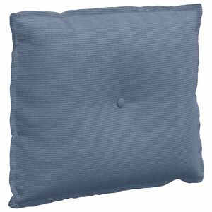 vidaXL Coussin de Dos Bleu 60 x 50 cm Tissu en velours c&ocirc;tel&eacute;